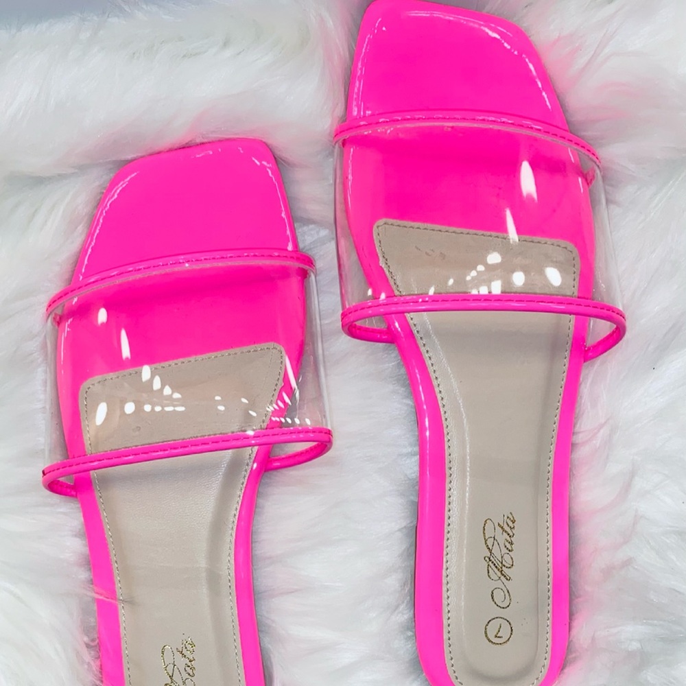 Hot pink sandals